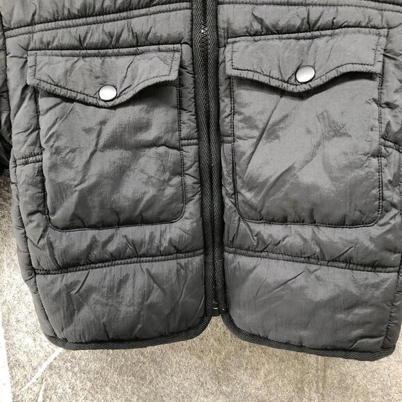 Zara Kids 2T-3T Puffer Jacket Black Quilted Collared Boys Girls Winter - Picture 7 of 9